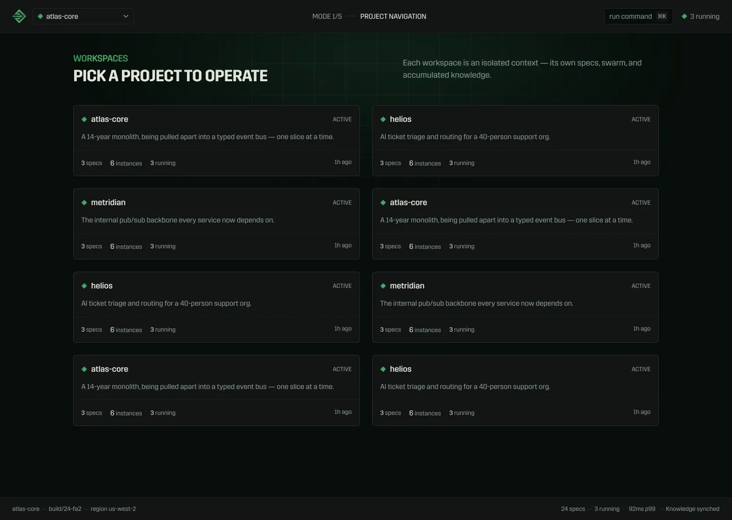 nmux application interface